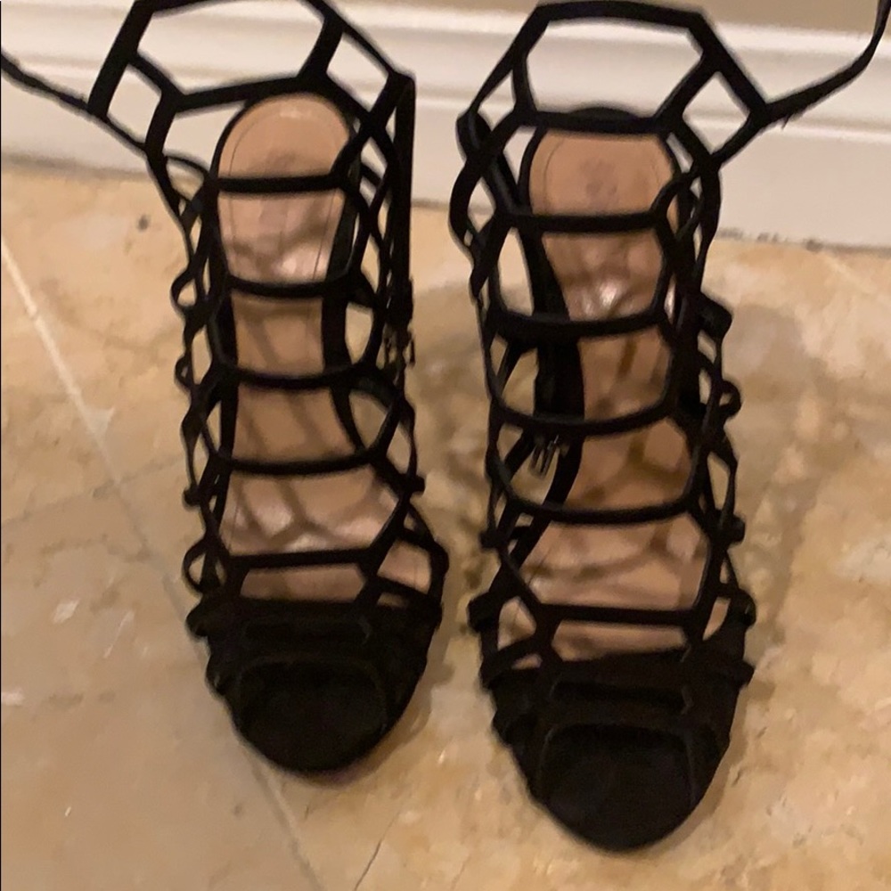 Schutz Juliana Caged High Heel Sandal (8.5)